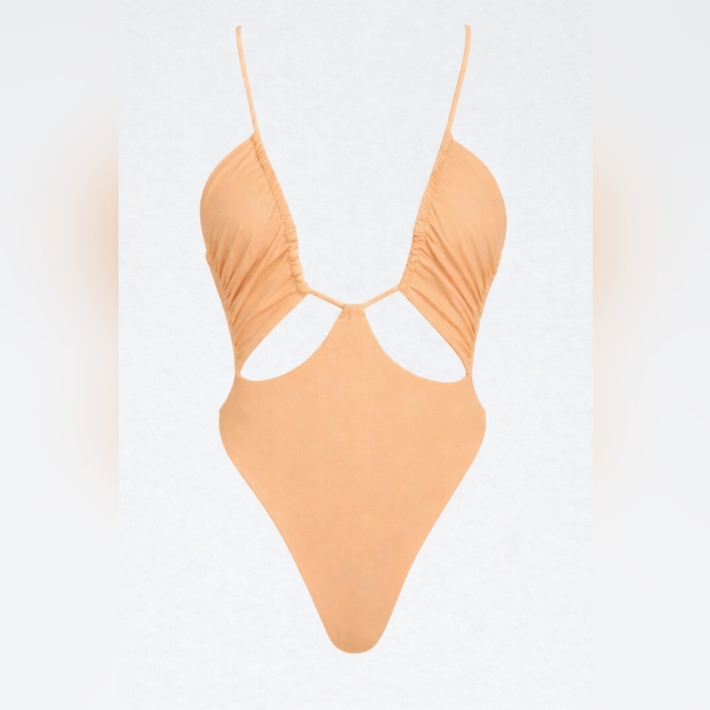 NEW Riot Swim Laken One Piece Color Aperol Light Peach Swimsuit